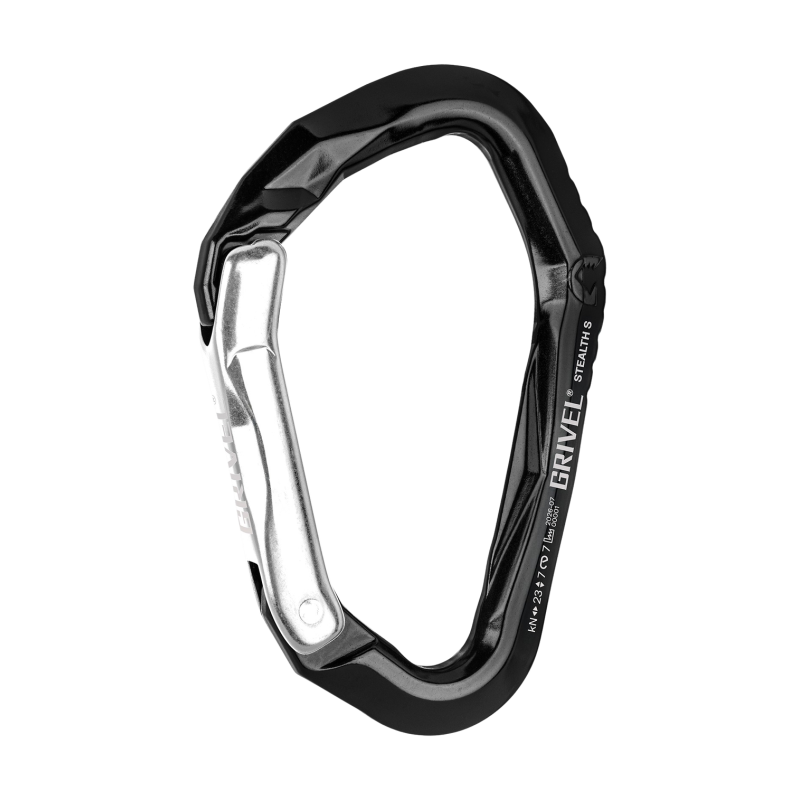 Grivel Stealth Straight Gate Carabiner - Black