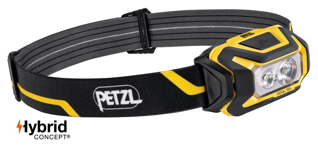 Petzl Aria 2R Rechargable Headlamp - 600 Lumens - Black/Yellow