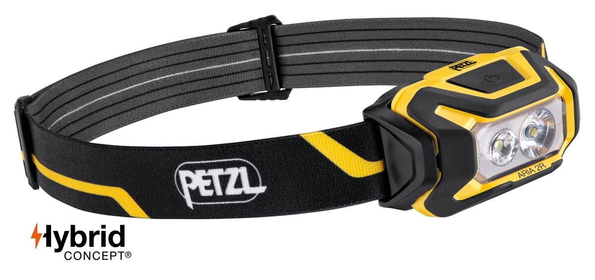 Petzl Aria 2R Rechargable Headlamp - 600 Lumens - Black/Yellow