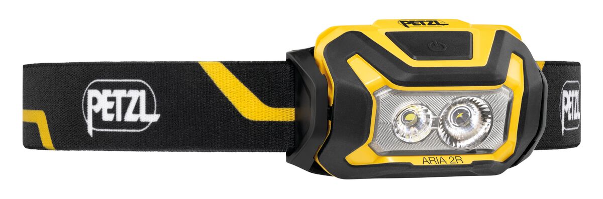 Petzl Aria 2R Rechargable Headlamp - 600 Lumens - Black/Yellow
