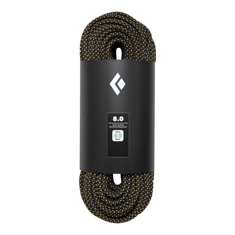 Black Diamond 8.0mm Static Rope Black - 65M