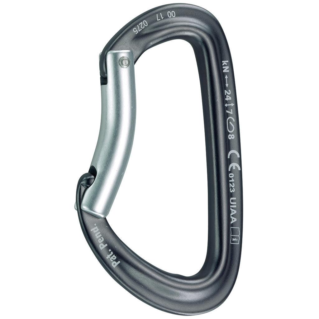 CAMP Orbit Bent Gate Carabiner - Charcoal - CLOSEOUT