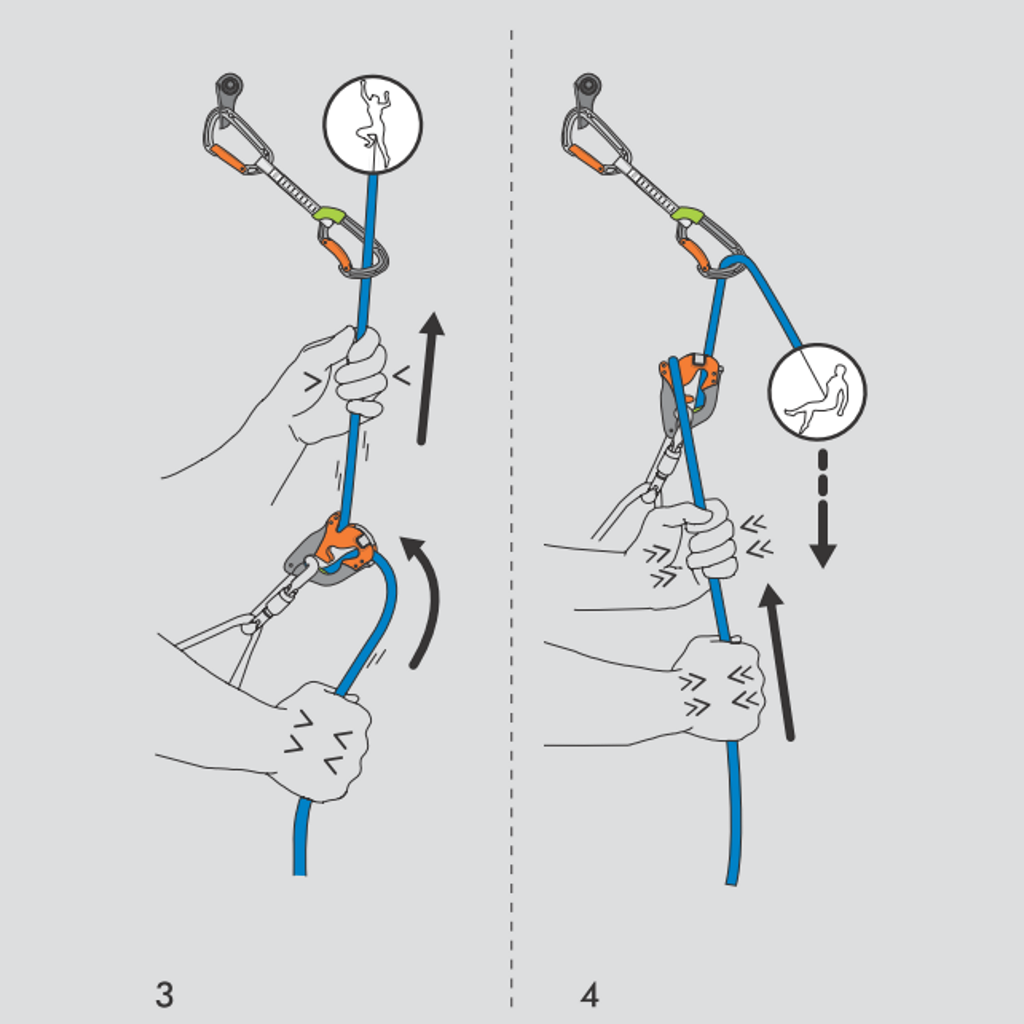 Climbing Technology Click-Up Plus w/ HMS Carabiner Orange