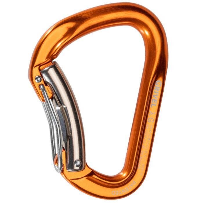 Grivel Lambda HMS Twin Gate Carabiner - Orange - CLOSEOUT