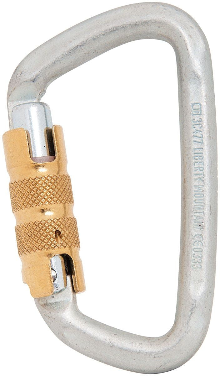 Liberty Mountain Steel Modified D Key Lock Carabiner - Twist Lock