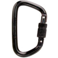 Omega Pacific 7/16" Steel Modified D Screw-Lok Carabiner - Black