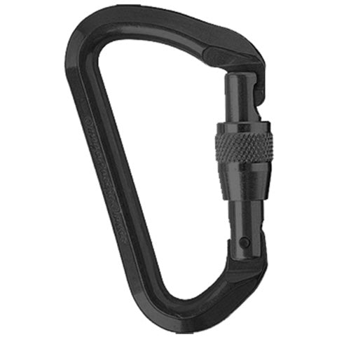 Omega Pacific Classic Screw-Lok Keylock Carabiner Black - BLEM