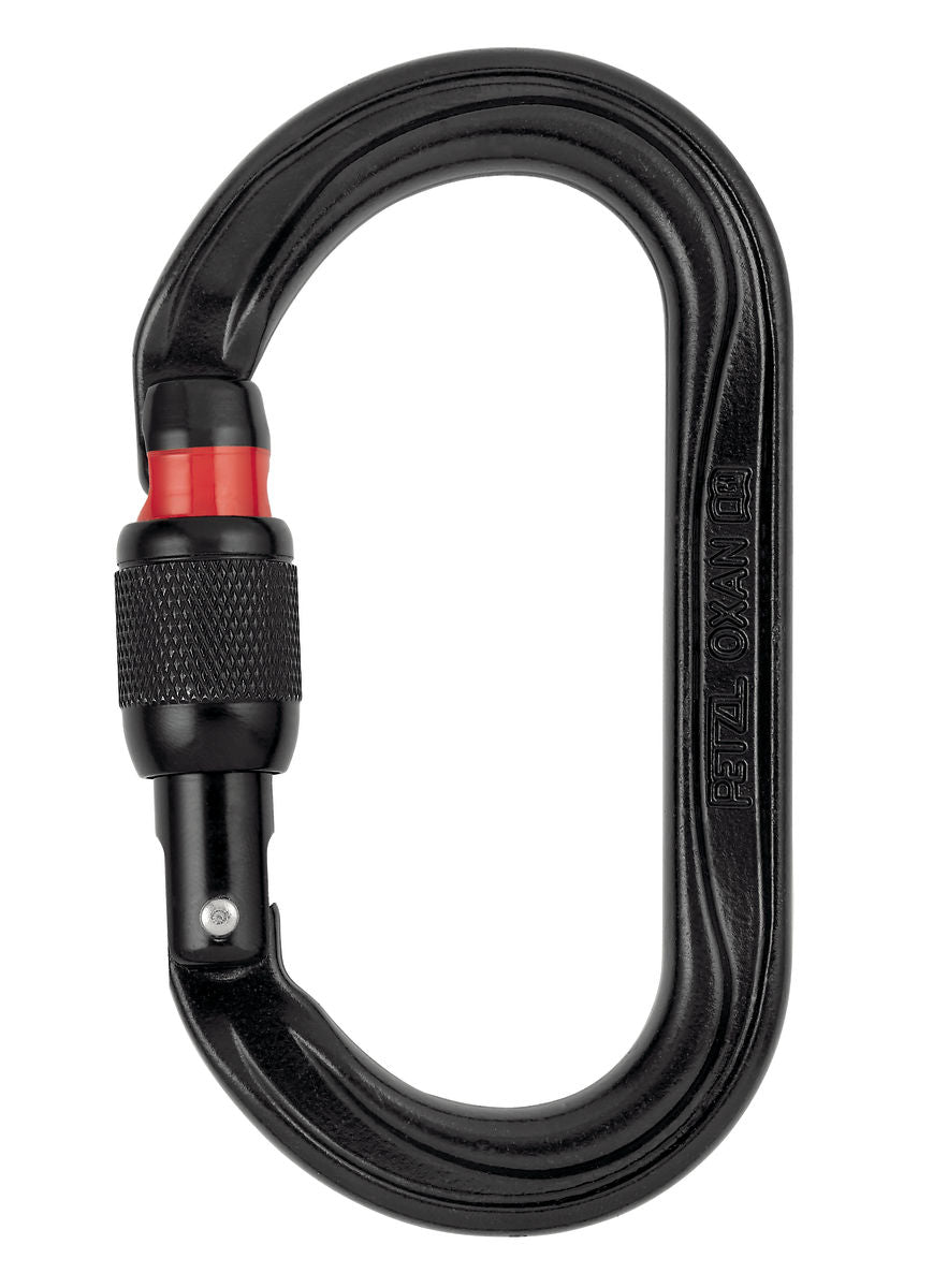 Petzl OXAN Steel Screw Lock Carabiner - Black