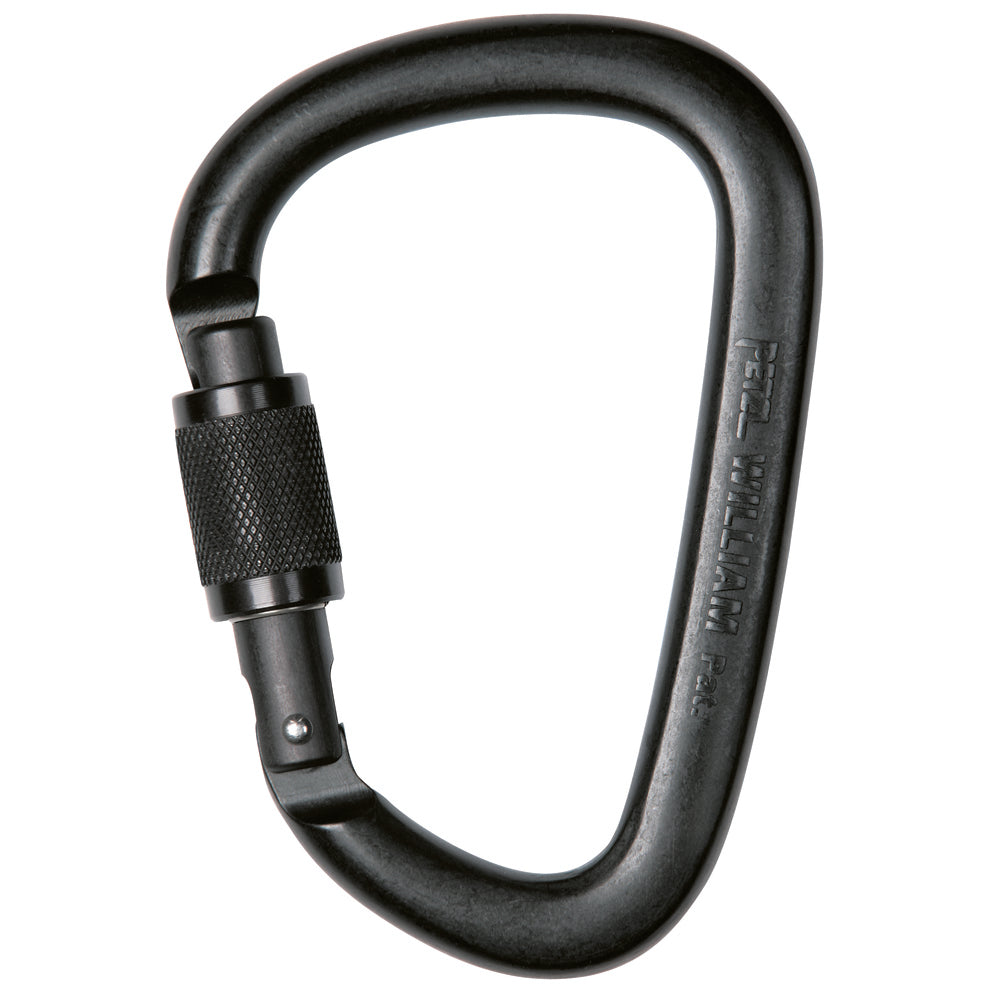 Petzl William Screw Lock Carabiner - Black - CLOSEOUT