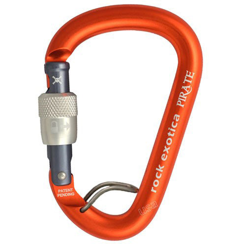 Rock Exotica Pirate Screw Lock Carabiner with Wire Eye