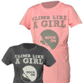 Rock On Women's Climb Like A Girl Tee Shirt