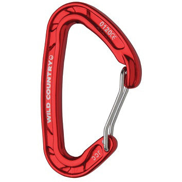 Wild Country Astro Wiregate Carabiner - Red Anodized